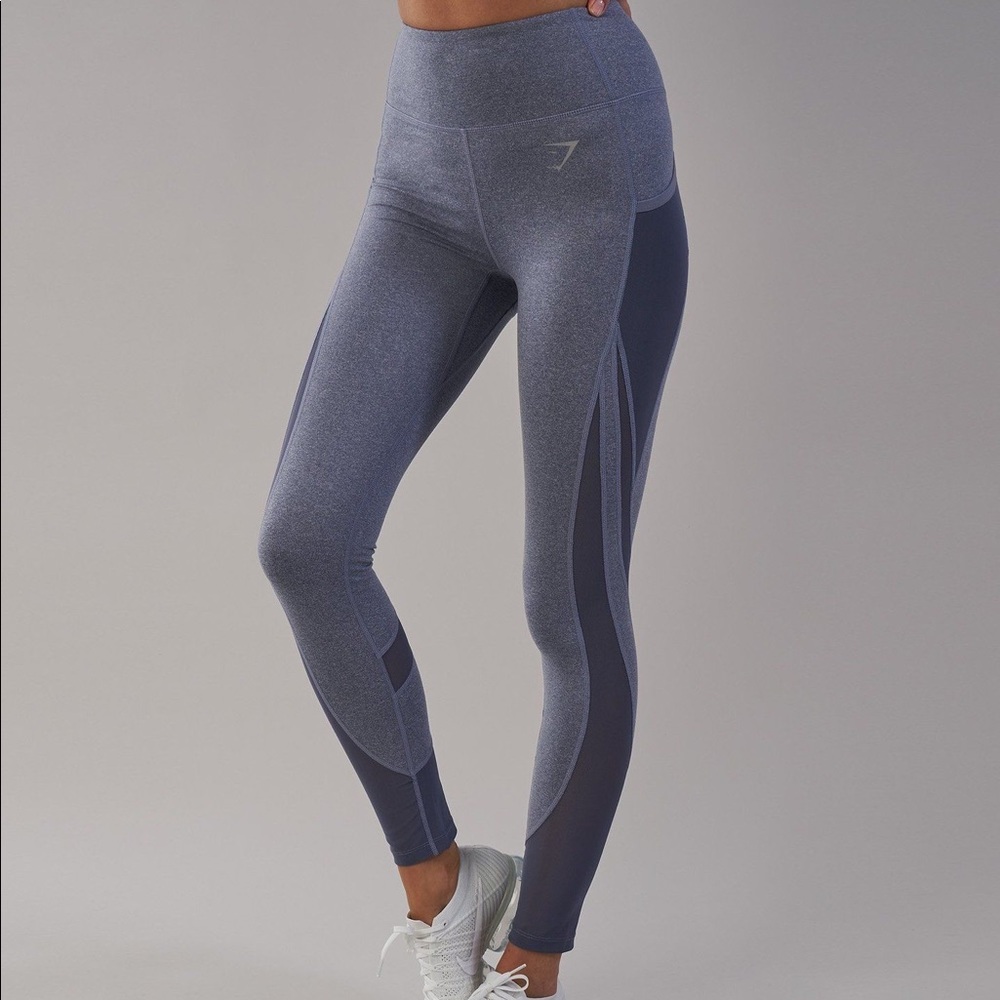 Gymshark Sculpture Leggings Steel Blue Marl Small